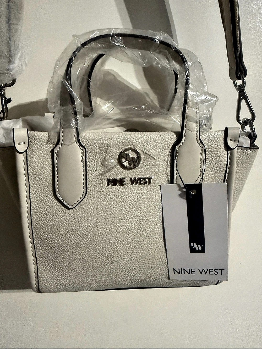 Nine West Riggs Mini Satchel in White NWT